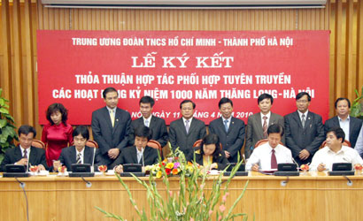 Agreement on publicizing activities for the 1000th anniversary of Thang Long - Hanoi